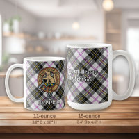 Clan MacPherson Crest over Dress Tartan