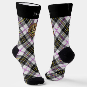 Clan MacPherson Crest over Dress Tartan Socks