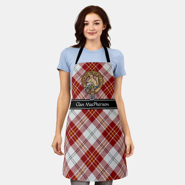 MacPherson Dress Modern Tartan Crest Polo Shirt - Thistle Black Style main image 1