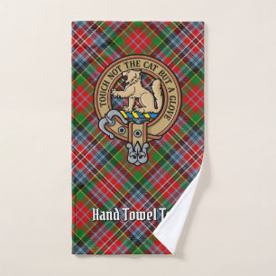 Clan MacPherson Crest over Tartan Bath Towel Set