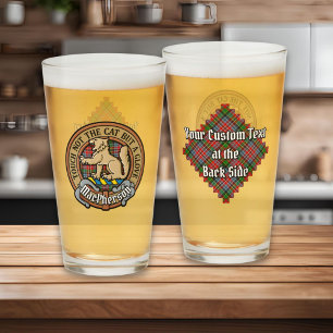 Clan MacPherson Crest over Tartan Glass