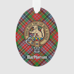 Clan MacPherson Crest sur l'ornement du Tartan