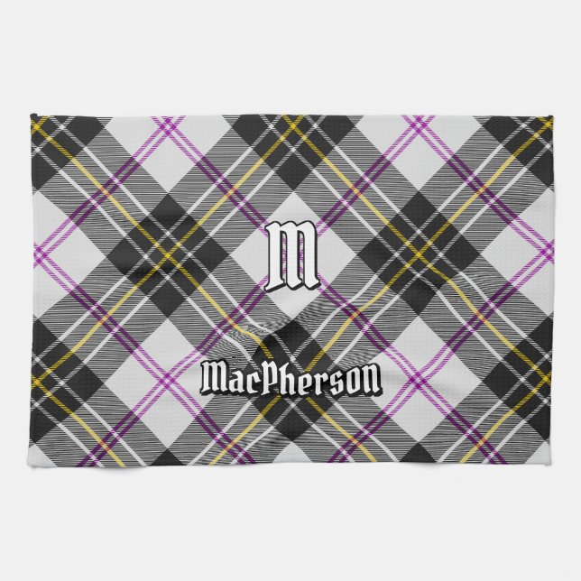Clan MacPherson Dress Tartan Kitchen Towel (Horizontal)