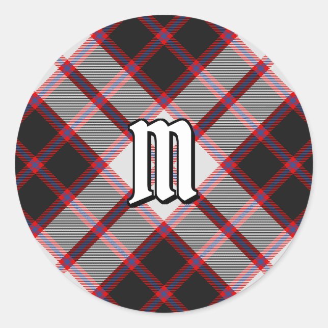 Clan MacPherson Hunting Tartan Classic Round Sticker (Front)