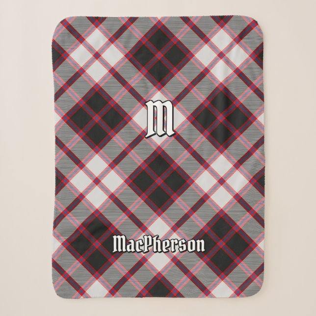 Clan MacPherson Hunting Tartan Sherpa Blanket (Front)