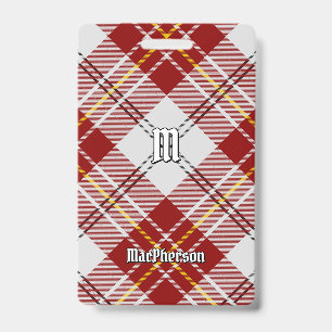 Clan MacPherson Red Dress Tartan Badge