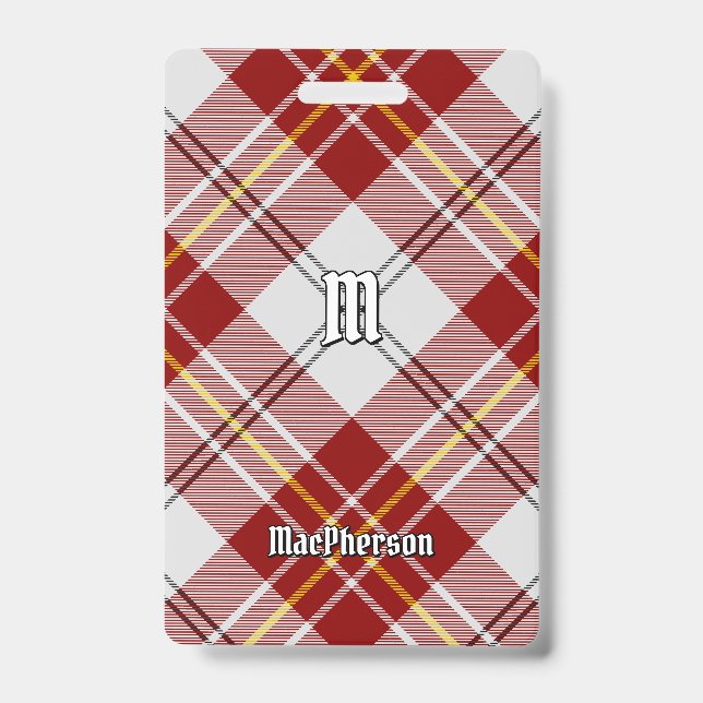 Clan MacPherson Red Dress Tartan Badge (Front)