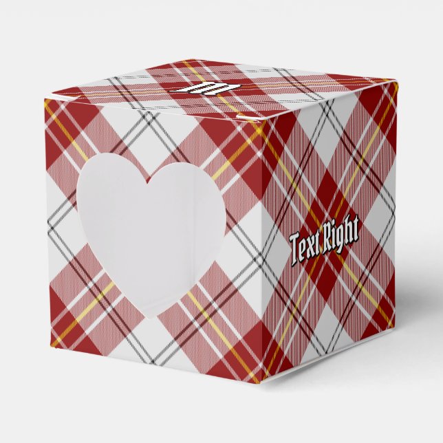 Clan MacPherson Red Dress Tartan Favour Box (Front Side)