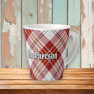 Clan MacPherson Red Dress Tartan Latte Mug