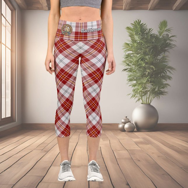 Clan MacPherson Robe Rouge Tartan Capri Leggings (Créateur téléchargé)