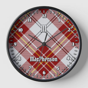 Clan MacPherson Robe Rouge Tartan Grande horloge