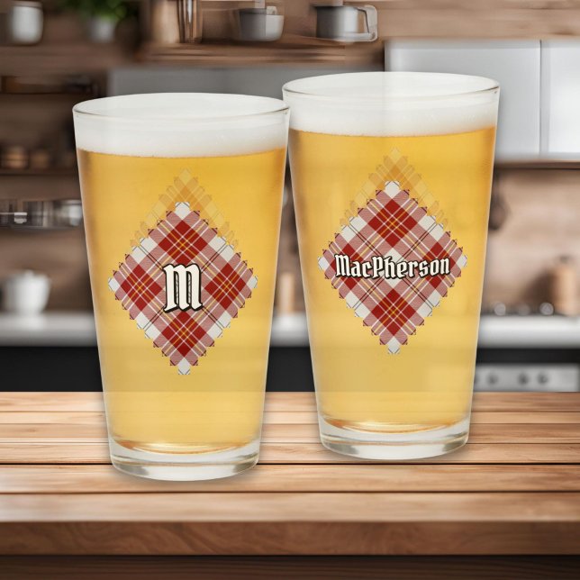 Clan MacPherson Robe Rouge Tartan Verre (Créateur téléchargé)
