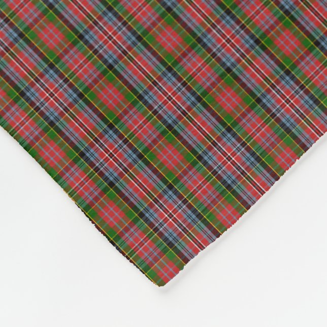 Clan MacPherson Tartan Fleece Blanket (Corner)