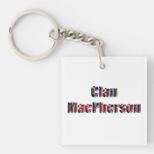 Clan MacPherson Tartan Logo, Keychain