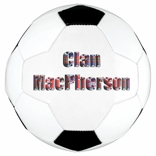 Clan MacPherson Tartan Logo, Soccer Ball (Front)