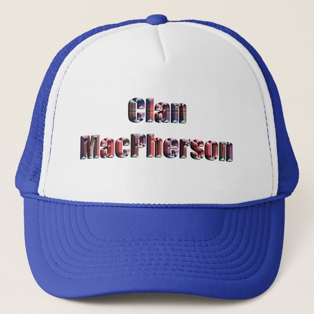 Clan MacPherson Tartan Logo, Trucker Hat (Front)