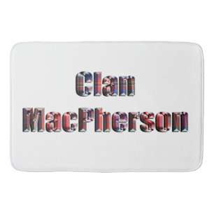 Clan Macpherson Tartan Name, Memory Foam Bathmat
