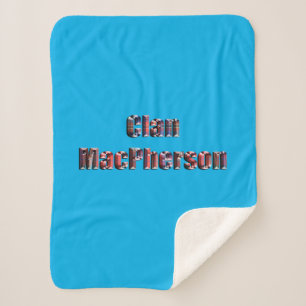 Clan Macpherson Tartan Name, Small Sherpa Blanket