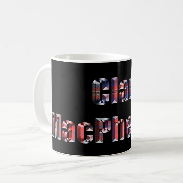 Clan Macpherson Tartan Nom, Mug (Devant gauche)