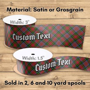 Clan MacPherson Tartan Satin Ribbon