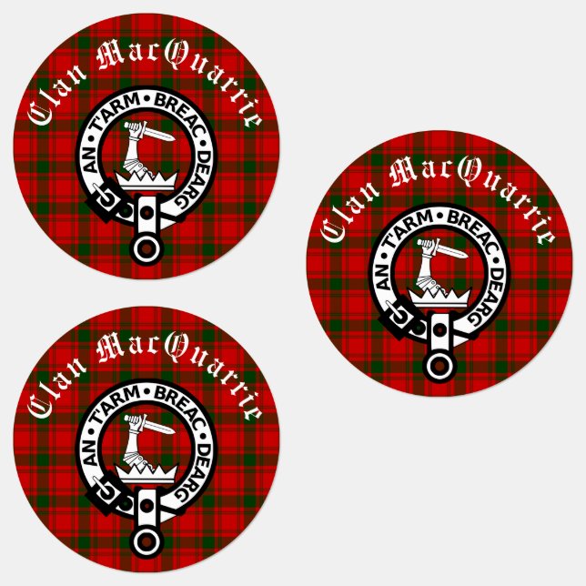 Clan MacQuarrie Tartan and Crest Round (Group)