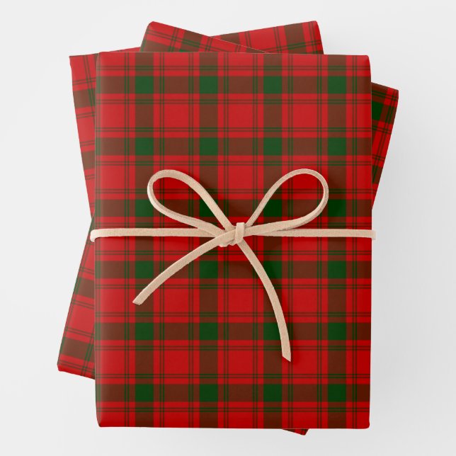 Clan MacQuarrie Tartan and Crest  Wrapping Paper Sheet (In situ)