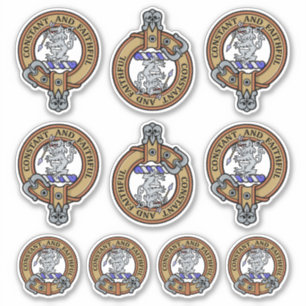 Clan MacQueen Crest Sticker Set