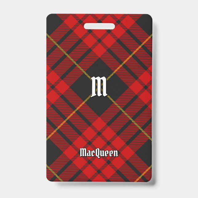 Clan MacQueen Tartan Badge (Front)