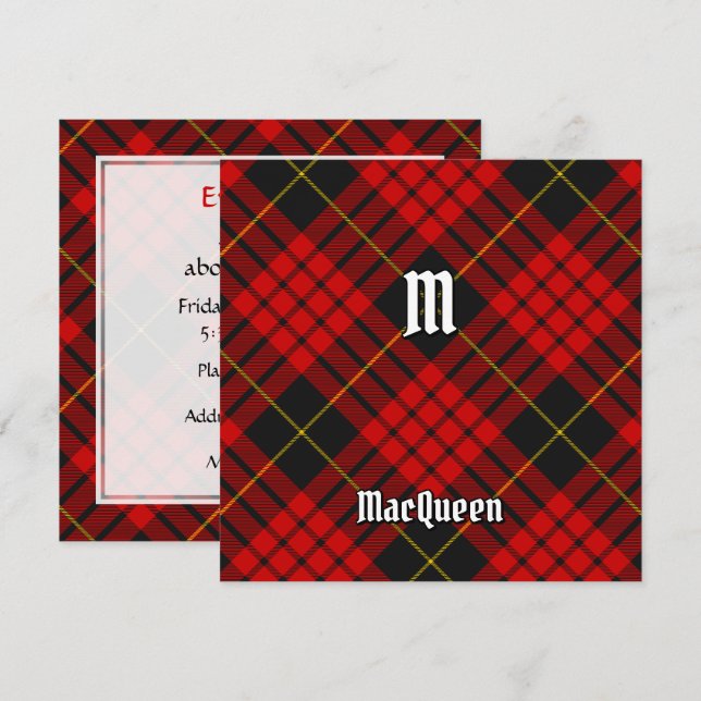 Clan MacQueen Tartan Invitation (Front/Back)