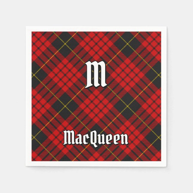 Clan MacQueen Tartan Napkin (Front)