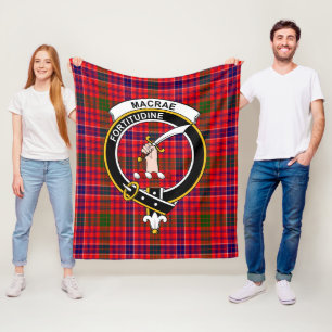 Clan MacRae Modern Tartan Plaid Fleece Blanket