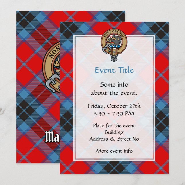 Clan MacTavish Crest Invitation (Front/Back)