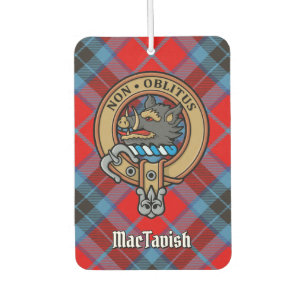 Clan MacTavish Crest over Tartan Air Freshener