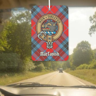 Clan MacTavish Crest over Tartan Air Freshener