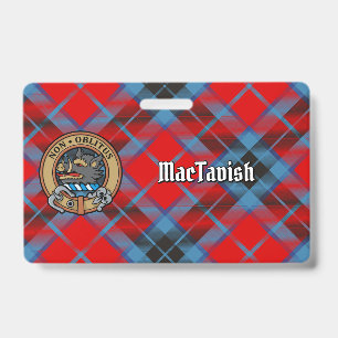 Clan MacTavish Crest over Tartan Badge