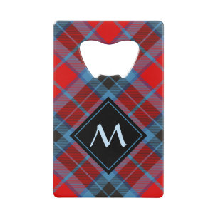 Clan MacTavish Crest over Tartan Credit Card Bottle Opener