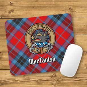 Clan MacTavish Crest over Tartan Mouse Pad