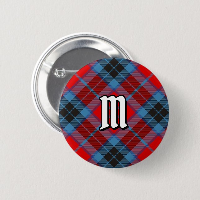 Clan MacTavish Tartan 2 Inch Round Button (Front & Back)