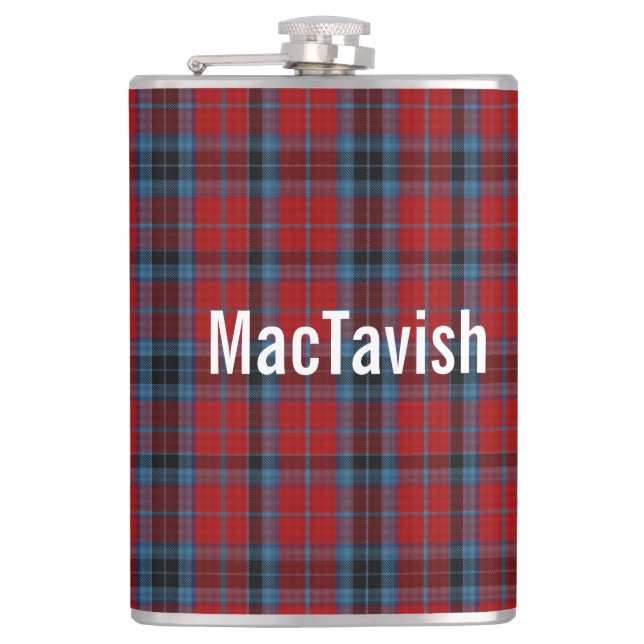 Clan MacTavish Tartan Custom  Hip Flask (Front)