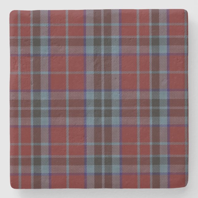 Clan MacTavish Tartan Plaid Stone Coaster (Front)