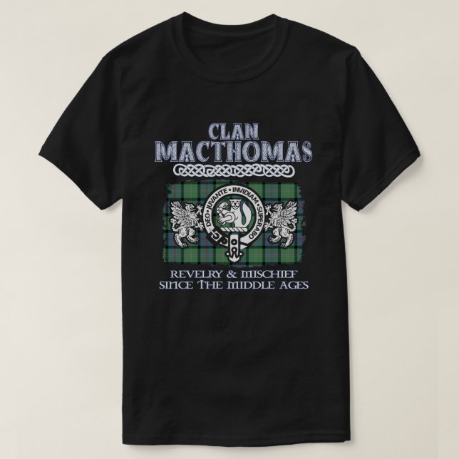Clan MacThomas crest Scottish clans Scottish surna T-Shirt (Design Front)