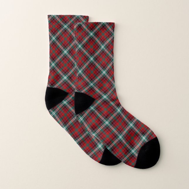 Clan Maguire Tartan Pattern Red Irish Plaid (Paire)