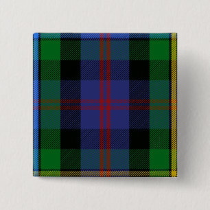 Clan Malcolm Tartan 2 Inch Square Button