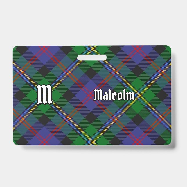 Clan Malcolm Tartan Badge (Front)