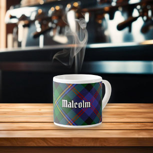 Clan Malcolm Tartan Espresso Cup