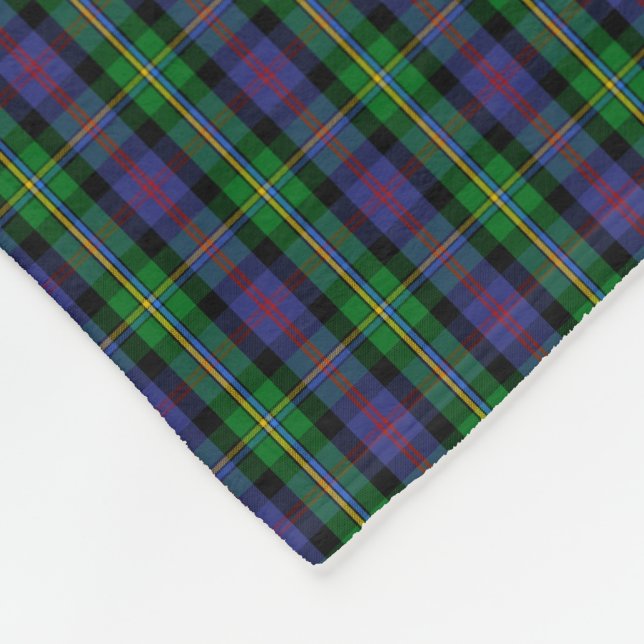 Clan Malcolm Tartan Fleece Blanket (Corner)