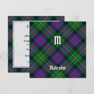 Clan Malcolm Tartan Invitation