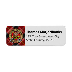Clan Marjoribanks Crest over Tartan