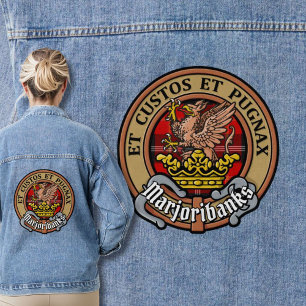 Clan Marjoribanks Crest over Tartan Denim Jacket