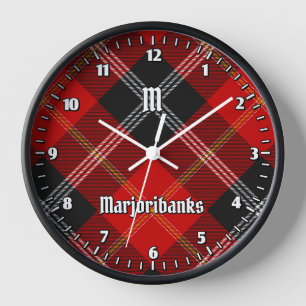 Clan Marjoribanks Tartan Clock